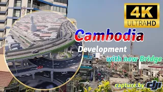 Traffic View Phnom Penh City Cambodia Relaxing Drive Around 271street 2024 | 4K