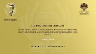 Standing Committee on Finance, 16 March 2021