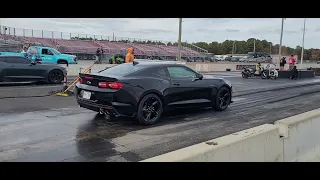 Bone stock 2023 LT1 Camaro on stock tires.. At Atco