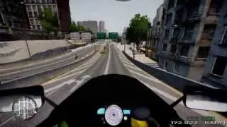 Gta IV + Yamaha YZF R1 Top Speed + Mod Visão do Piloto