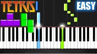 Tetris Theme - EASY Piano Tutorial by PlutaX