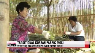 Mosi or fine-ramie fabric weaving skills in spotlight