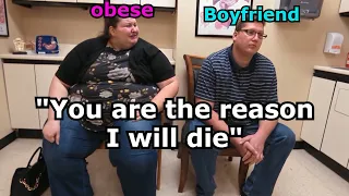 She blames her boyfriend for being obese