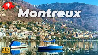 Montreux Switzerland Walking Tour | 4K