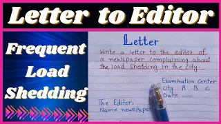 Letter to editor about load shedding | frequent power breakdown Letter | @newinformed3141