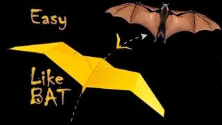 BEST Bat Paper Airplane that Flaps!!! How to Make AeroDactyl | An airplane that flaps during flight