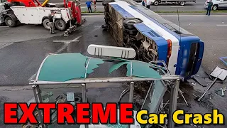 Extreme Car Crash Compilation 2023 #4 - Bus Entered Stop - Car Driving Fails (Car Fails)