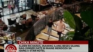 24 Oras: Alden, inaming ilang beses silang nag-dinner date ni Maine sa 1 5-star hotel