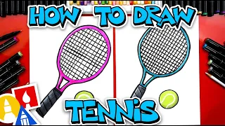 How To Draw A Tennis Racket And Ball