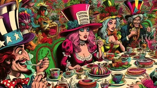 Mad Hatter's Tea Party PIANO Background Music || Relaxing || Ambient Crickets