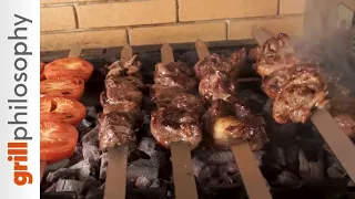 Mutton rolls roast on the kebab spits - EASY RECIPE (EN subs) | Grill philosophy