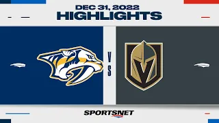 NHL Highlights | Predators vs. Golden Knights - December 31, 2022