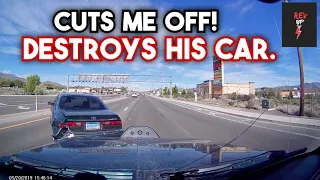 Bad Driver Damages His Own Car | Hit and Run | Bad Drivers, Brake check | Other Dashcam 570