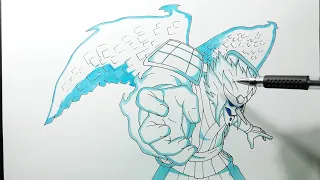 How to draw Susanoo Kakashi | step by step (521)