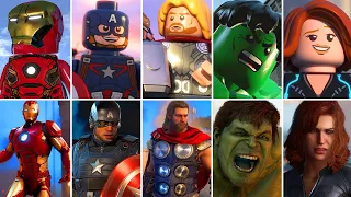 LEGO Marvel Super Heroes vs Marvel's Avengers - All Characters (Gameplay Comparison)