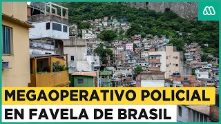 Policía realiza un megaoperativo en favela de Brasil