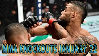 MMA knockouts January 2022