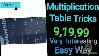 Learn 9,19 & 99 Times Multiplication Tables for Kids |Easy and fast way to  learn