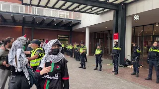 Police break up pro-Palestinian protest in Amsterdam