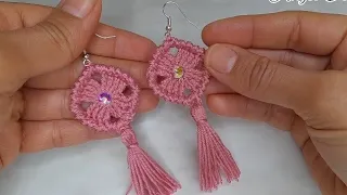 Super beautiful and so easy Crochet earrings pattern for beginners