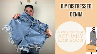 NCI Resale: 15 Minute Tutorial on How to Make DIY Distressed Denim Shorts That Actually Look Good