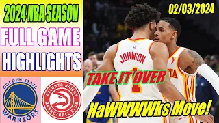 Golden State Warriors vs Atlanta Hawks [FINAL/OT] Full Highlights (Feb 03, 2024) | NBA Season 2024