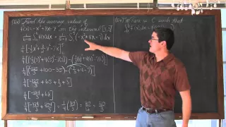 Mean Value & Average Value Theorem of Integration Calculus 1 AB
