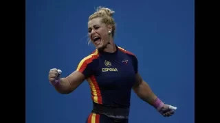 Lidia Valentín Gold winning performance at the 2017 European Weightlifting Championships