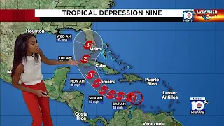 Tropical Update, 3 p.m., Sept. 23: TD 9 to strengthen