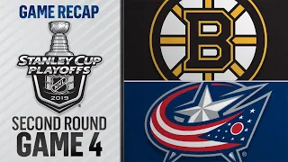 Bergeron scores twice as Bruins even series