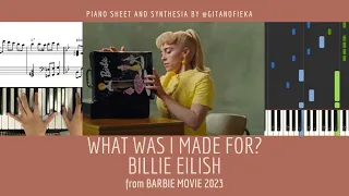 What Was I Made For? - Billie Eilish | BARBIE MOVIE 2023 Soundtrack | Piano Sheet | Chord | Tutorial