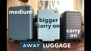 AWAY LUGGAGE Which size is for YOU? | Carry on, Bigger Carry On, Medium | MAGGIE'S TWO CENTS