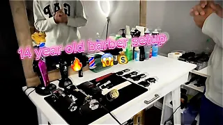 14 year old barber setup🔥💈 (Updated Setup)