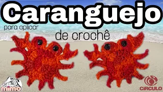 🦀Caranguejo de crochê para aplicar - Fran Aluap