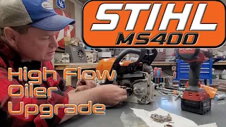 Stihl MS400 gets upgraded to High Flow Oiler 400 362, 460, 440