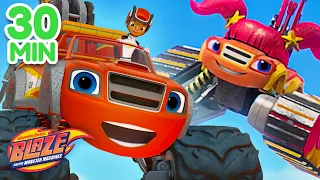 Blaze Family's BLAZING Speed Adventures! | 30 Minute Compilation | Blaze and the Monster Machines