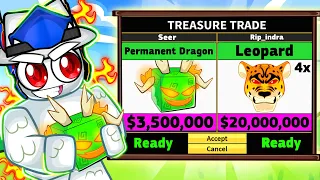 Trading PERMANENT DRAGON Fruit For 24 Hours! (Blox Fruits)