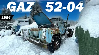 GAZ 52-04 (1984) - WINTER START after many years - ГАЗ 52-04