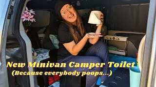 New Toilet For My Minivan Camper! (Because Everybody Poops 💩) | DIY Van Life Conversion On a Budget