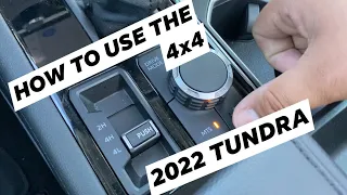 How to use 4x4  off-road features on a 2022 Tundra