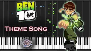 Ben 10 Theme Song - Synthesia Piano Cover / Tutorial