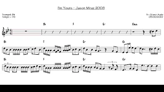 I'm Yours - Jason Mraz 2008 (Trumpet Bb) [Sheet music]