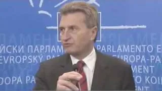 Ministerpräsident Oettinger kann kein Englisch