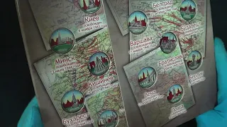 Обзор цветных 5 рублей 2016 Столицы государств, освобожденные советскими войсками 14 монет в альбоме