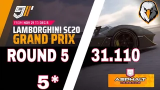 Asphalt 9 - LAMBORGHINI SC20 - Grand Prix - Round 5 - 31.110 - 5 STAR - EASY WAY TO WIN GRAND PRIX