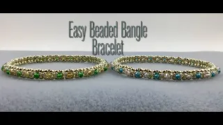 Easy Beaded Bangle Bracelet Tutorial