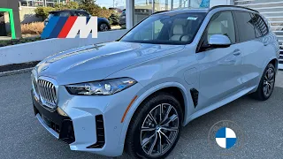Check out the new 2024 BMW X5 50e Hybrid M-SPORT in Brooklyn Grey on Ivory White - Walk Around!