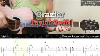 Crazier - Taylor Swift / Arthur Miguel | Guitar Fingerstyle Tabs + Chords + Lyrics