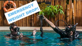 Emergency Weight Belt Drop - PADI Open Water Diver Course • Scuba Diving Tips