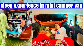 Vlog 171 | Sleeping experience in smallest campervan, alto k10. Camper van in India.